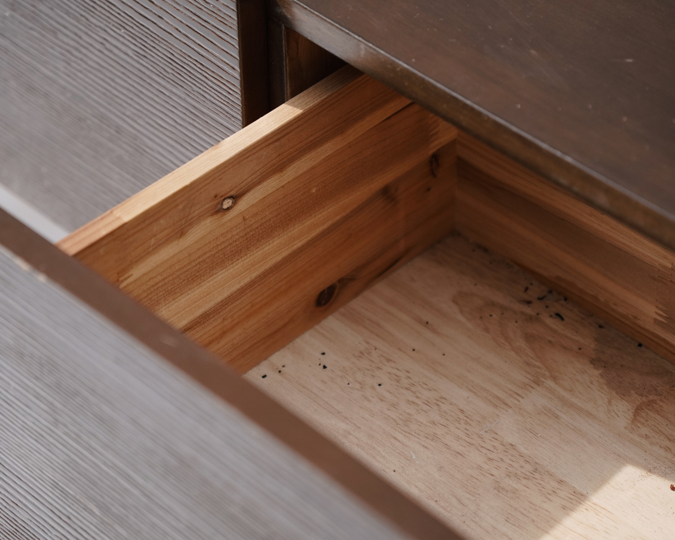 Industrial Oak Console Table
