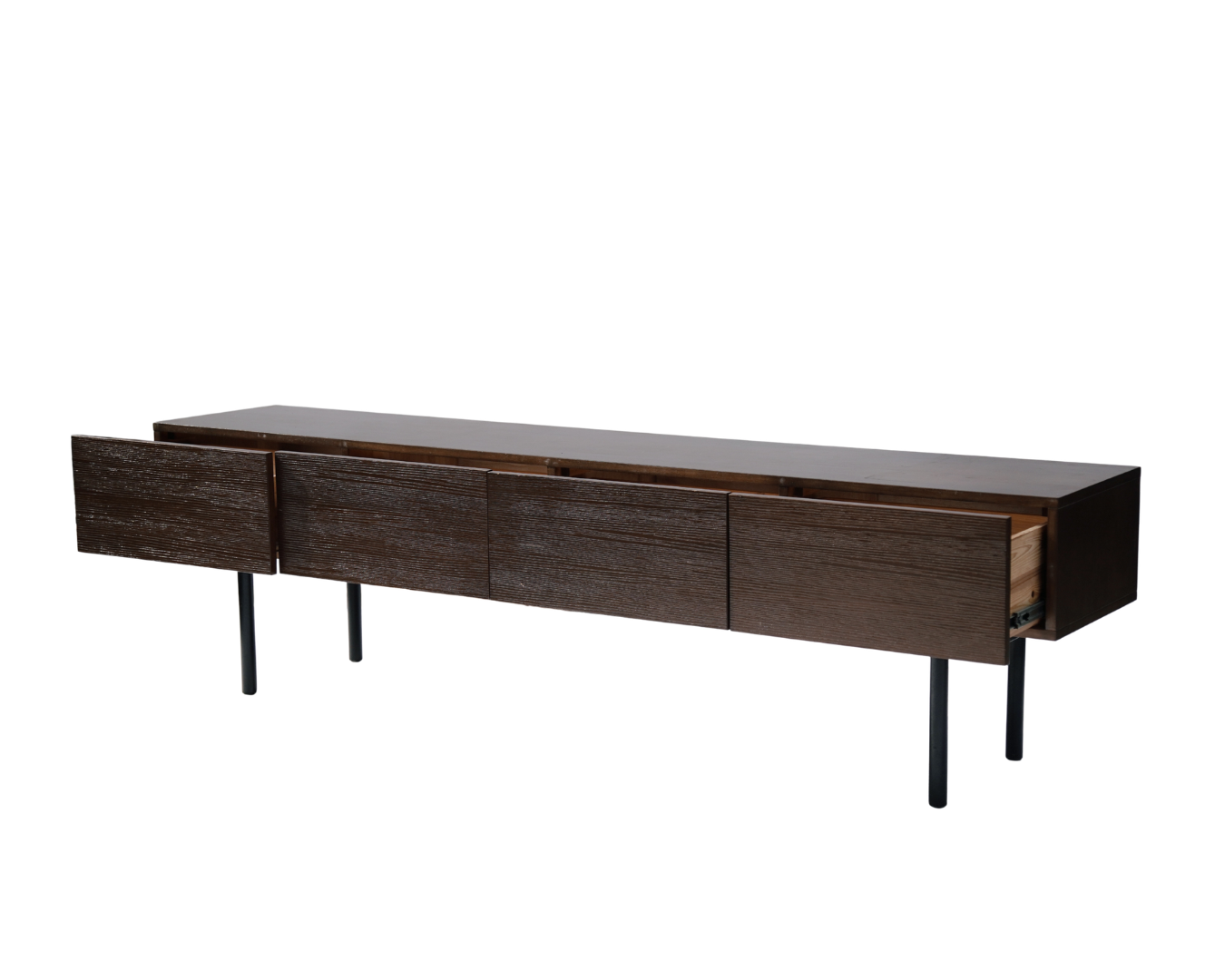 Industrial Oak Console Table